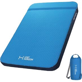 Lost Horizon Self-Inflating Foam Camping Mattress, Full, 3" Thick | Air & Foam Comfort, Adjustable Firmness, R9.7 Insulation, Sleeping Pad in Saudi Arabia