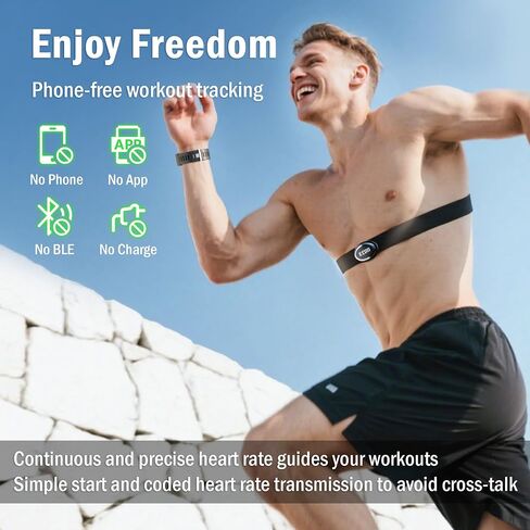EZON Heart Rate Monitor and Chest Strap, Exercise Heart Rate Monitor, Sports Watch with HRM, Waterproof, Stopwatch, Hourly Chime T007 in Saudi Arabia