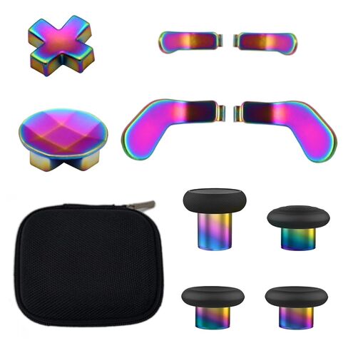 10-in-1 Xbox Elite 2 Metal Controller Accessories, Elite Series 2 Controller Thumbsticks & Paddles Replacement, 4 Replacement Thumbsticks, 1 D-Pad, 4 Paddles, Back Paddles Kit for Xbox Elite Wireless Controller Series 2 (Rose Gold) (Purple) in Saudi Arabia