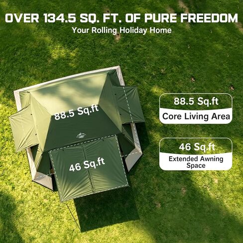 6 Person Tents for Camping Waterproof Family Cabin Tent with Full Rainfly | Setup in 60S Windproof Double Layer Large Cabin Tent, Spacious Breathable Family Camping Instant Tents with Carry Bag in Saudi Arabia