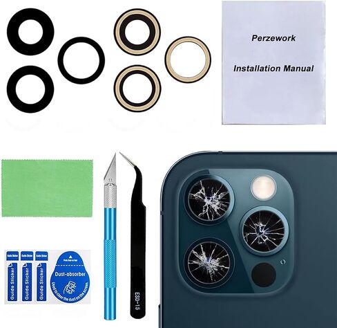 استبدال زجاج عدسة الكاميرا الخلفية OEM لهاتف iPhone 14 Pro وiPhone 14 Pro Max مع مجموعة أدوات إصلاح وأدوات لاصقة مثبتة مسبقًا in Kuwait