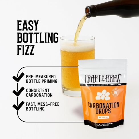 Craft A Brew Carbonation Drops – Pre-Measured Priming Sugar for Bottling – Fast, Mess-Free Carbonation for Beer, Hard Cider & Mead – Consistent CO2 Carbonation – Easy to Use – Fizz Drops in Saudi Arabia