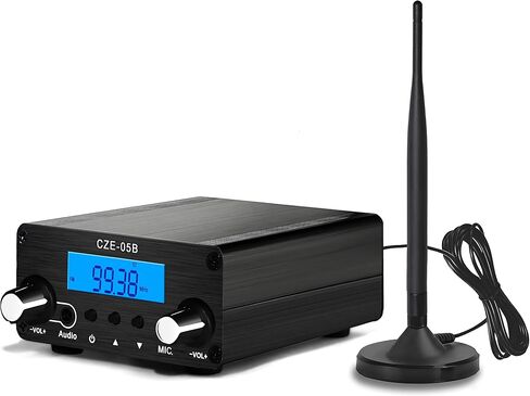 1000FT Long Range FM Transmitter Stereo Mini Radio Station for Church Drive-in Movie, Church Parking Lot, Lights Fireworks Show in Saudi Arabia