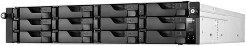 Asustor Lockerstor 12 Pro Gen2 AS7212RDX 12 Bay NAS، AMD Ryzen 7 Pro 7745 وحدة المعالجة المركزية 8-Core 3.8 جيجا هرتز، منافذ 1 جيجا بايت مزدوجة، منافذ 10 جيجا بايت مزدوجة، ذاكرة وصول عشوائي 16 جيجا بايت ECC DDR5، 2U Rackmount Server Enterprise NAS (بدون أ in Kuwait