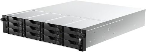 Asustor Lockerstor 12 Pro Gen2 AS7212RDX 12 Bay NAS، AMD Ryzen 7 Pro 7745 وحدة المعالجة المركزية 8-Core 3.8 جيجا هرتز، منافذ 1 جيجا بايت مزدوجة، منافذ 10 جيجا بايت مزدوجة، ذاكرة وصول عشوائي 16 جيجا بايت ECC DDR5، 2U Rackmount Server Enterprise NAS (بدون أ in Kuwait