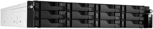 Asustor Lockerstor 12 Pro Gen2 AS7212RDX 12 Bay NAS، AMD Ryzen 7 Pro 7745 وحدة المعالجة المركزية 8-Core 3.8 جيجا هرتز، منافذ 1 جيجا بايت مزدوجة، منافذ 10 جيجا بايت مزدوجة، ذاكرة وصول عشوائي 16 جيجا بايت ECC DDR5، 2U Rackmount Server Enterprise NAS (بدون أ in Kuwait