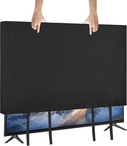 TV Cover for Moving, Black TV Cover Moving Box for 52-55 Inch Flat Screen, Anti-Scratch Dust Protection with Bottom Strap for Home Renovation & Pet Protection or Other Furniture in Saudi Arabia
