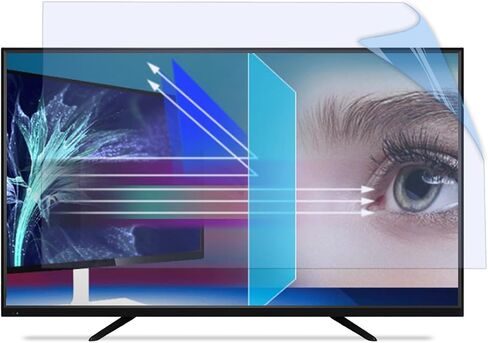 50 Inch Anti Glare tv Screen Cover, TV Screen Protector Frosted Anti Glare Film Blue Light Dustproof Scratch Filter, New Protect Your Eyes, Reduce Eye Fatigue, 50Inch (1095 * 616mm) in Saudi Arabia