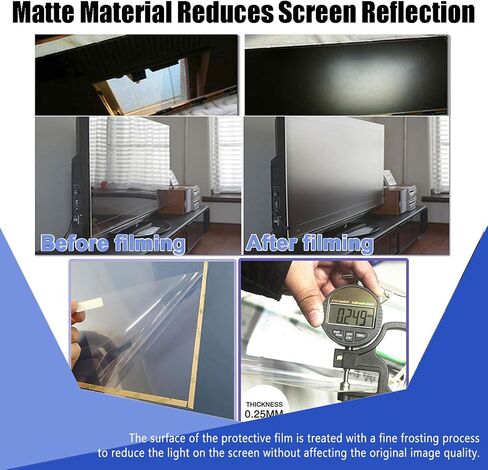 50 Inch Anti Glare tv Screen Cover, TV Screen Protector Frosted Anti Glare Film Blue Light Dustproof Scratch Filter, New Protect Your Eyes, Reduce Eye Fatigue, 50Inch (1095 * 616mm) in Saudi Arabia