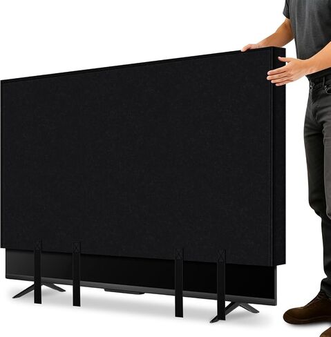 TV Cover for Moving & Shipping, Heavy Duty Felt TV Cover 50"-55" Flat Screen, Anti-Scratch TV Protector with Bottom Strap, Protect Your TV During Moving, Storage, Renovation & From Pet Scratches in Saudi Arabia