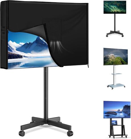 LYHNMW Mobile Outdoor TV Stand Cover for 45-60 Inch TV Screen | Waterproof Outdoor TV Cover, Television-Screen Storage for Mobile LED OLED LCD TV Cart-57"L x 7"W x 31"H, 600D Oxford Fabric in Saudi Arabia