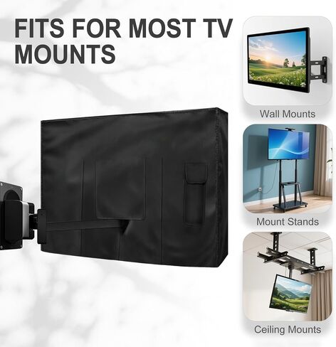 Outdoor Waterproof TV Cover – Universal 52-55 Inch Flat Screen TV Cover, 600D Durable TV Display Protector for All Seasons, Size 52''W x 36.2''H x 5.1''D in Saudi Arabia