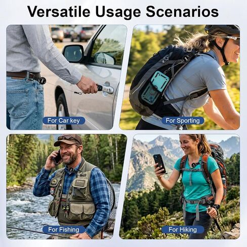 Retractable Phone Lanyard, Anti-Theft Phone Tether with Cut-Resistant Steel Cord, Cellphone Strap with Swivel Metal Buckle for Hiking Skiing Fishing Climbing and Daily Use in Saudi Arabia