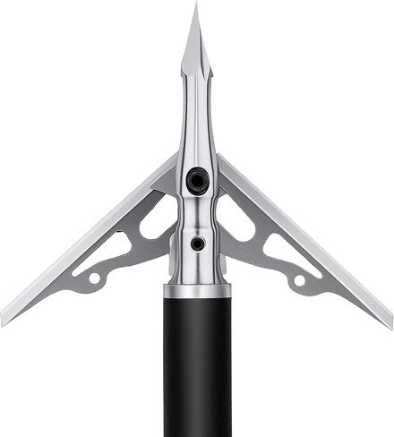 6 Pack Broadheads 100/125 Grains Mechanical Broadheads 2 Blade 2.25" Cutting Dia Archery Broadheads Compound Bows and Crossbows Hunting in Saudi Arabia