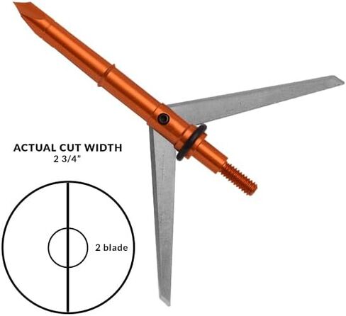 Dead Ringer Super Freak Extreme Crossbow Broadhead, 2 Blade 100 Grain Broadhead for Crossbow Hunting, Hunting Broadhead with 2 1/4 Inch Cutting Width, 3-Pack of Broadheads in Saudi Arabia