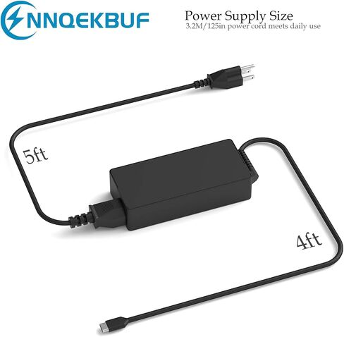 NNQEKBUF Universal 45W 65W USB C Laptop Charger Compatible with Hp Chromebook，Dell,Lenovo,Acer,Asus,Samsung Galaxy,Google and Other Type C Fast-Charging Computer AC Adapter Power Cord Supply in Saudi Arabia