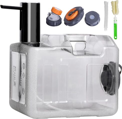 RedSwing 4 Gallon Water Container with Spigot, Transparent gray | Portable Water Storage Tank, For Outdoor Camping Travel Hiking, PC Food Grade Thickened Bucket, 15L in Saudi Arabia