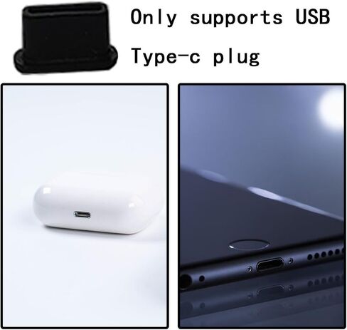 100 Pack Silicone USB C Dust Plug, Phone Plugs for Charging Port | Port Protector Cap for Cell Phone, Charger Jack Cover for Most Smartphones in Saudi Arabia
