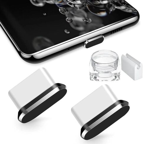 USB Type C Anti Dust Plug 2 Pack USBC Charging Port Cover Plugs Protector | Cap with Carry Box Cable Fixer for iPhone 17 Pro Max 17e 16 15 16e for Samsung S26 S25 FE S23 A36 A37 for Google Pixel 10a 9a in Saudi Arabia