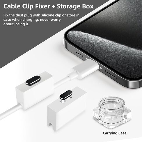USB Type C Anti Dust Plug 2 Pack USBC Charging Port Cover Plugs Protector | Cap with Carry Box Cable Fixer for iPhone 17 Pro Max 17e 16 15 16e for Samsung S26 S25 FE S23 A36 A37 for Google Pixel 10a 9a in Saudi Arabia