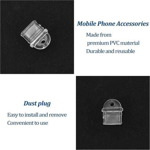 50 Pcs White Anti Dust Silicone Type C Charging Port, Dust Plug Set | Universal Clear Dust Plug Cover & Portable Protector for Phones, Laptops & Tablets in Saudi Arabia