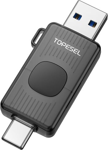 TOPESEL USB Drive 64GB USB C Flash Drive up to 110MB/s USB 3.2 Gen 1 Thumb Drive Push-Pull USB Stick Portable Memory Stick for iPhone 15/16/17 Android Smartphone Tablet Laptop Car Audio Smart TV in Saudi Arabia