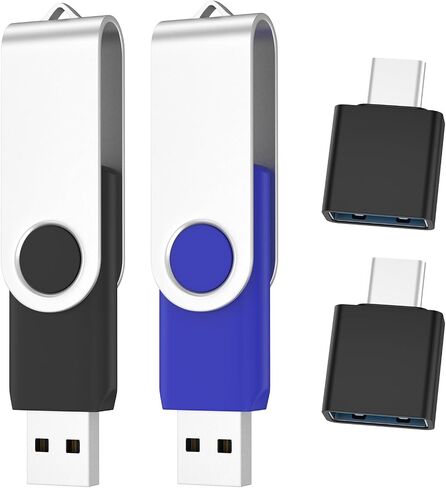 ABLAZE 128GB Flash Drive with Type C Adater, USB 2.0 Thumb Drive | USB Stick, Memory Stick, Pendrives for Smartphones/Computer/PC in Saudi Arabia
