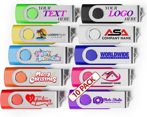 Custom USB 2.0 Personalized Flash Drive 512MB 1000Pack, Printing Logo/Text | Bulk Promotional Thumb Drives for Company AD/Education/Wedding/Corporate Events in Saudi Arabia