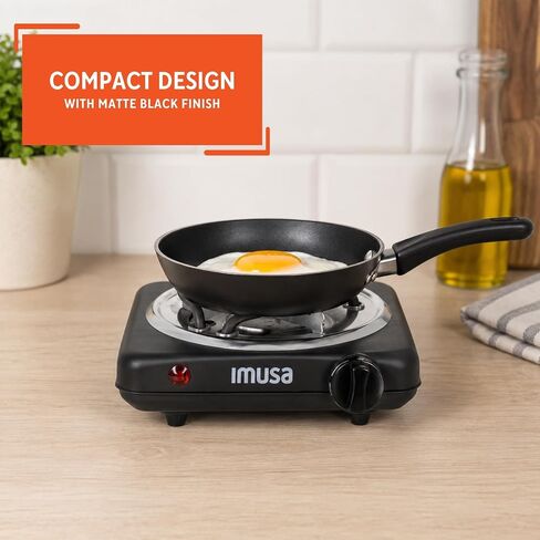IMUSA Mini Single Electric Burner Portable 1000W, Black in Saudi Arabia
