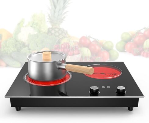 GIHETKUT Single Burner Electric Cooktop,110V 1800W Electric Stove Top with LED Touch Control,10 Power Levels, Timer, Safety Lock,Portable cooktop in Saudi Arabia