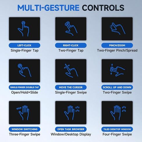Wired Trackpad for Windows 10/11 – High-Precision Multi-Touch Portable Touchpad Mouse with Multi-Gesture, Ultra-Slim Aluminum Design, Compatibility for PC, Laptop, and Desktop Computers in Saudi Arabia