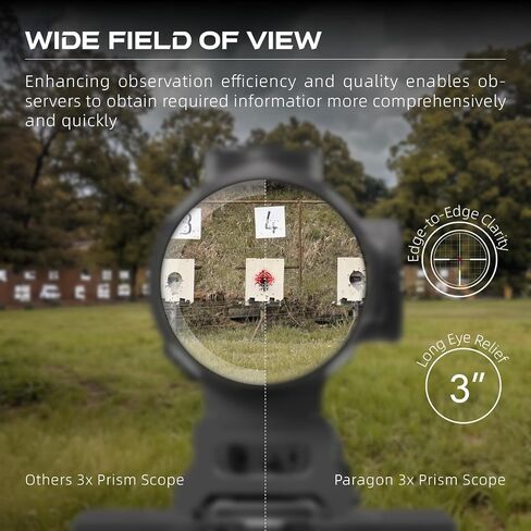 Vector Optics Paragon 3x18 Mini Prism BDC Reticle Riflescope CQB Sight Tactical Rifle Scope Fast Shooting Fits for AR15 AR 15 M4 .223 5.56, SCPS-M03 in Saudi Arabia