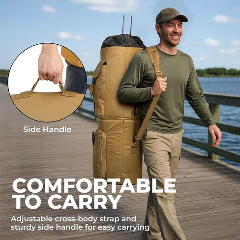 Tough Outfitters Fishing Rod Case - Fishing Pole Case for Travel & Storage - Pole Carrier Bag with Adjustable Shoulder Strap in Saudi Arabia