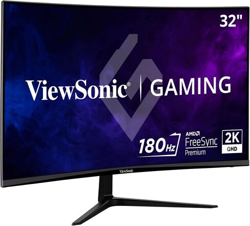 ViewSonic VX3418C-2K 34 Inch 1440p Ultrawide Curved Gaming Monitor, 180Hz and 1ms for Fast Gameplay, FreeSync Premium and HDR10 for Smooth Visuals, Full Ergonomic Adjustability, HDMI, and DisplayPort in Saudi Arabia