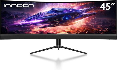 INNOCN 45C1R 45" 5K2K 5120 x 1440p Ultrawide Curved Gaming Monitor, R1500, HDR400, USB Type-C 90W Power Delivery, PIP/PBP, Built-in Speaker, Height Adjustable, Black in Saudi Arabia