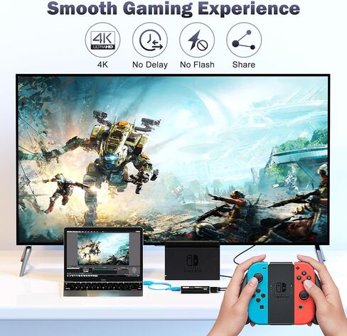 Video Capture Card, 4K HDMI Audio Capture Card Video Recorder with Mic and HDMI Loop-Out for Gaming/Live Streaming/Conference, Works for Nintendo Switch/PS5/Camera/Xbox/OBS in Kuwait