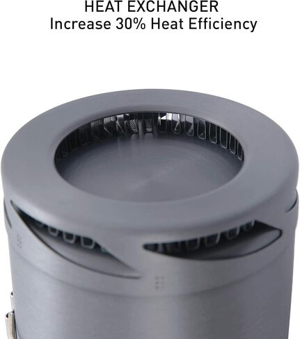 Fire-Maple XK6 Camping Pot with Heat Exchanger 1L Ultralight Portable Pot | Boil 30% Faster with Heat Exchanger Base, Foldable Insulated Handle, Hard Anodized Aluminum, 1L, 190g in Saudi Arabia