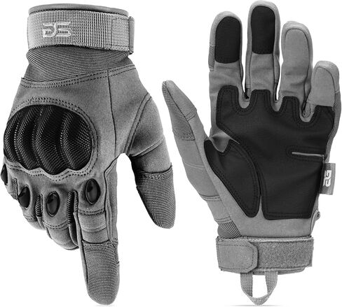 Glove Station Hard Knuckle Utility Gloves, Touchscreen, THKFF, Black, Large | TPR Impact Shield, Touchscreen Compatible - Motorcycle, Outdoor & Utility Use in Saudi Arabia