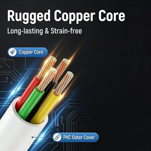 Phone Extension Cord 15 FT Long Phone Cable Line Wire, with Standard RJ11 6P4C Plugs，White- 2 Pack in Kuwait