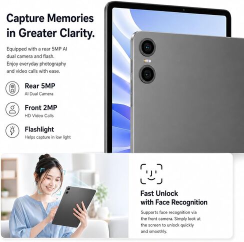 TECLAST 10.1" P30T Android 16 Tablet, Octa-core,16GB+128GB with Stylus | 120Hz IPS,Widevine L1, GPS, 6000mAh, Parental Control, Dual Speakers, GMS, Ideal for Study, Entertainment, Gaming & Gift in Kuwait