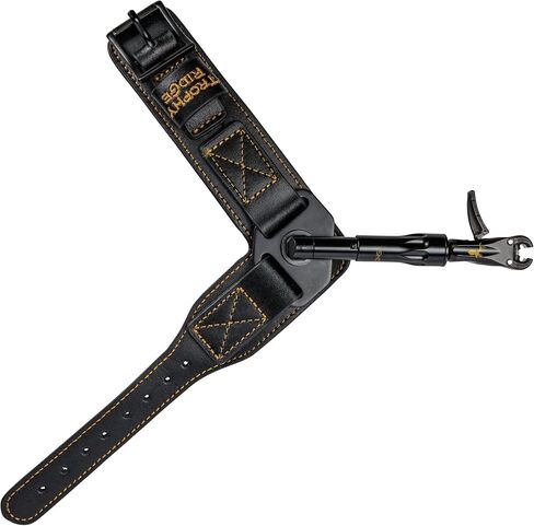 Trophy Ridge Shootout Compact Dual-Caliper Archery Bowhunting Release - 360° Swivel Arm, Adjustable Length, Trigger Travel Tuning, Premium Leather Buckle Strap, Black in Saudi Arabia