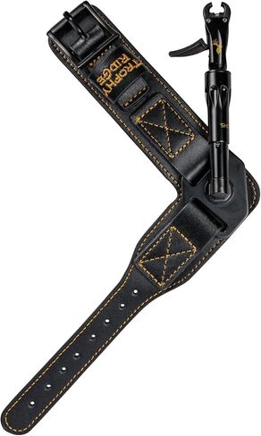 Trophy Ridge Shootout Compact Dual-Caliper Archery Bowhunting Release - 360° Swivel Arm, Adjustable Length, Trigger Travel Tuning, Premium Leather Buckle Strap, Black in Saudi Arabia