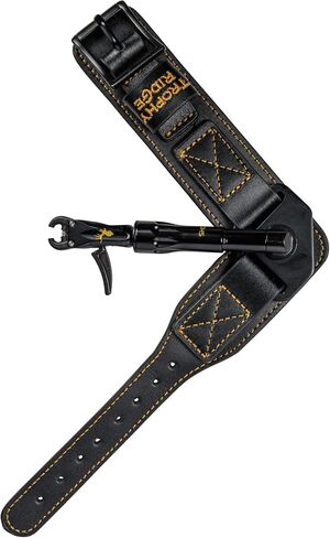 Trophy Ridge Shootout Compact Dual-Caliper Archery Bowhunting Release - 360° Swivel Arm, Adjustable Length, Trigger Travel Tuning, Premium Leather Buckle Strap, Black in Saudi Arabia