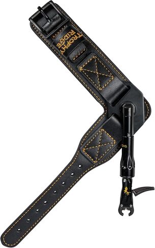 Trophy Ridge Shootout Compact Dual-Caliper Archery Bowhunting Release - 360° Swivel Arm, Adjustable Length, Trigger Travel Tuning, Premium Leather Buckle Strap, Black in Saudi Arabia