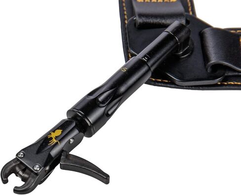 Trophy Ridge Shootout Compact Dual-Caliper Archery Bowhunting Release - 360° Swivel Arm, Adjustable Length, Trigger Travel Tuning, Premium Leather Buckle Strap, Black in Saudi Arabia