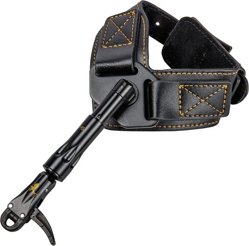 Trophy Ridge Shootout Compact Dual-Caliper Archery Bowhunting Release - 360° Swivel Arm, Adjustable Length, Trigger Travel Tuning, Premium Leather Buckle Strap, Black in Saudi Arabia