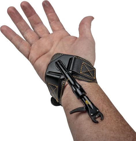 Trophy Ridge Shootout Compact Dual-Caliper Archery Bowhunting Release - 360° Swivel Arm, Adjustable Length, Trigger Travel Tuning, Premium Leather Buckle Strap, Black in Saudi Arabia