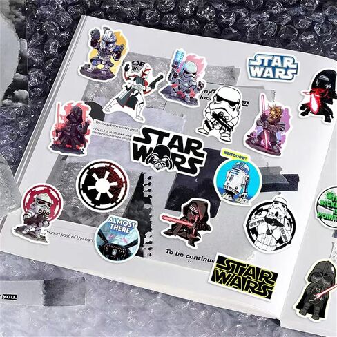 100PCS Star Wars Stickers Cool Stickers Pack Cartoon Cool Character Movie Deals Waterproof Vinyl Water Bottles Laptop Movie Sticker for Party Décor (XQ100) in Saudi Arabia