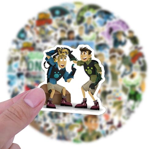 55pcs Wild Kratts Stickers Cool Colorful Waterproof Decals for Adults Laptops,Cute Cartoon Aesthetic Stickers for Teens Skateboard Water Bottle Motorcycle Phone Bumper Computer Graffiti Decals in Saudi Arabia