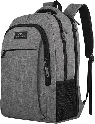 MATEIN Travel Laptop Backpack, 15.6 Inch College School Computer Bag, Grey | Slim Sturdy Business Daypack, Anti Theft Bookbag, Water Resistant, Gift for Men & Women, Personal Item Bag, Mochilas in Kuwait